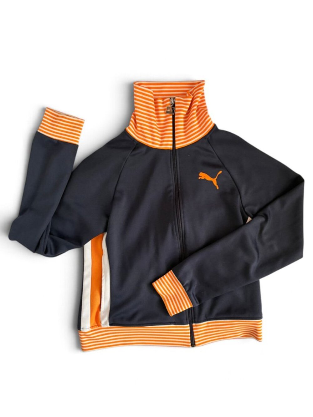 Puma #2 Special Edition Full Zip Track Jacket Retro Vintage - S - Navy Orange